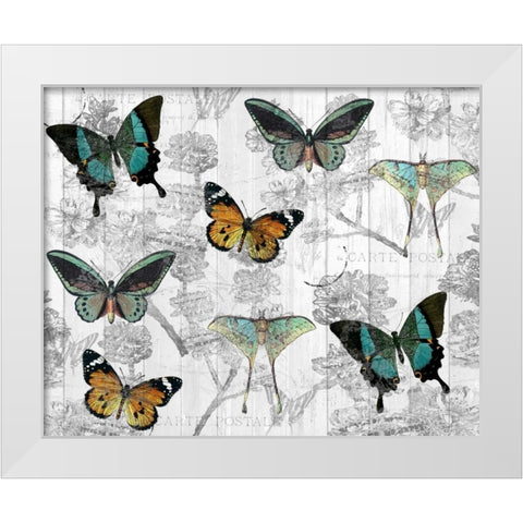 Butterfly Dreams White Modern Wood Framed Art Print by Allen, Kimberly
