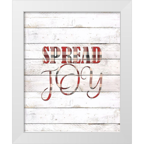 Spread Joy White Modern Wood Framed Art Print by Kimberly, Allen