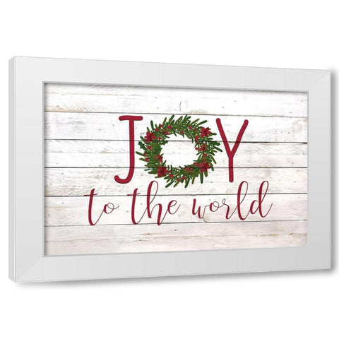 Joy to the World White Modern Wood Framed Art Print by Kimberly, Allen