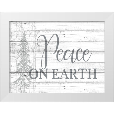 Peace on Earth 2 White Modern Wood Framed Art Print by Kimberly, Allen