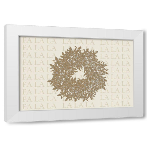 Fa La La White Modern Wood Framed Art Print by Kimberly, Allen