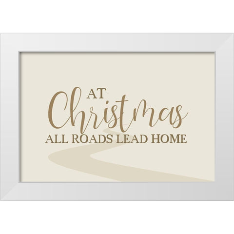 At Christmas White Modern Wood Framed Art Print by Kimberly, Allen