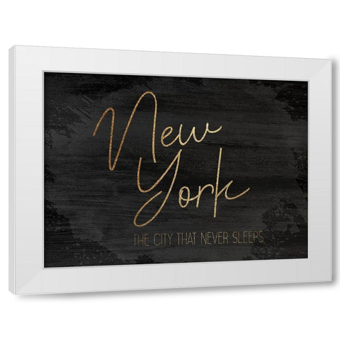 NYC Gold 2 White Modern Wood Framed Art Print by Kimberly, Allen
