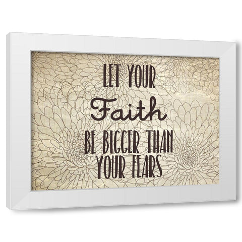 Be Joyful 2 White Modern Wood Framed Art Print by Kimberly, Allen