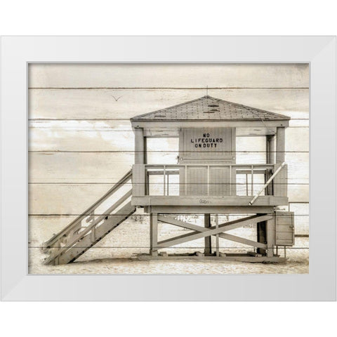 By the Sea 3 White Modern Wood Framed Art Print by Kimberly, Allen