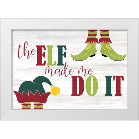 The Elf White Modern Wood Framed Art Print by Kimberly, Allen