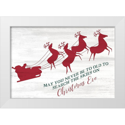 Search the Skies White Modern Wood Framed Art Print by Kimberly, Allen