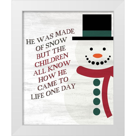 Came to Life White Modern Wood Framed Art Print by Kimberly, Allen
