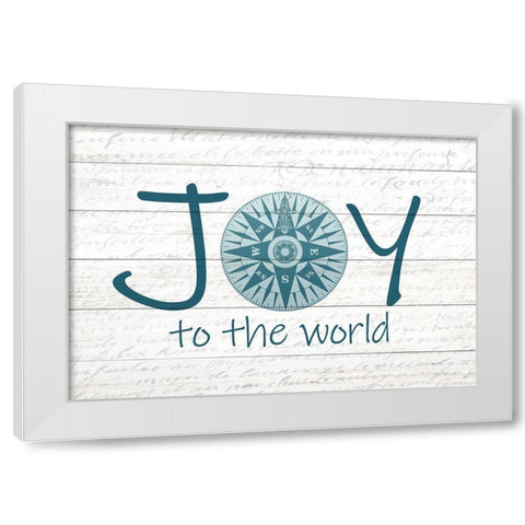 Joy Compass White Modern Wood Framed Art Print by Kimberly, Allen