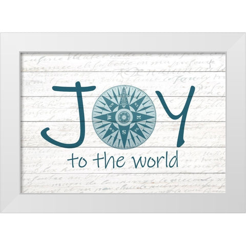 Joy Compass White Modern Wood Framed Art Print by Kimberly, Allen