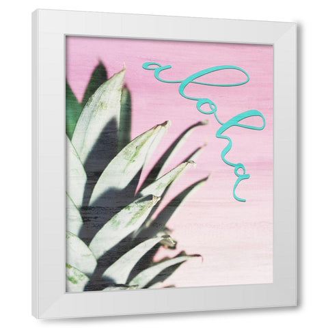 Aloha White Modern Wood Framed Art Print by Kimberly, Allen
