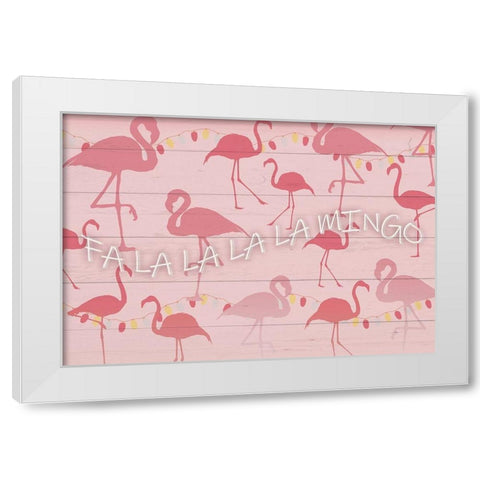 Fa La La La La Mingo White Modern Wood Framed Art Print by Kimberly, Allen