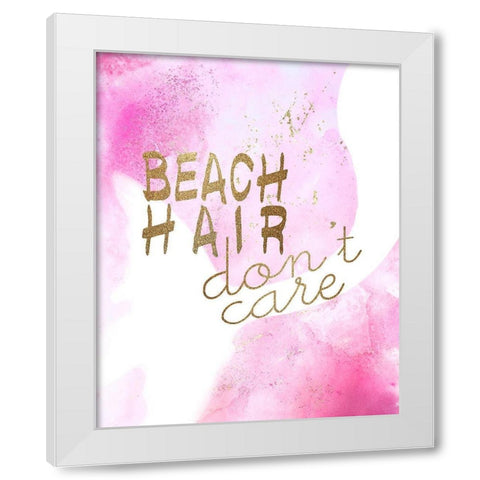 Beach Hair White Modern Wood Framed Art Print by Kimberly, Allen