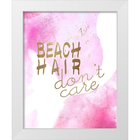 Beach Hair White Modern Wood Framed Art Print by Kimberly, Allen