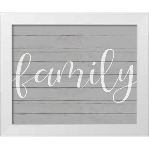 Family White Modern Wood Framed Art Print by Kimberly, Allen