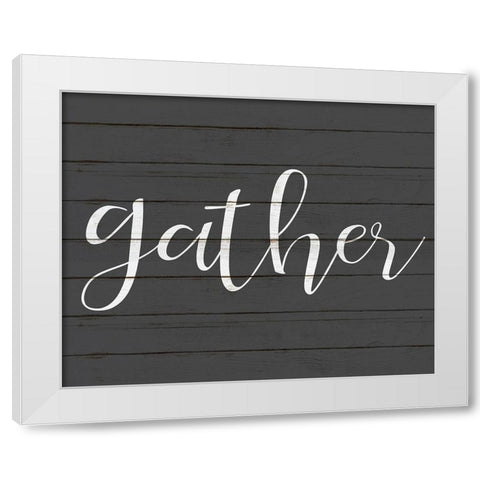 Gather White Modern Wood Framed Art Print by Kimberly, Allen