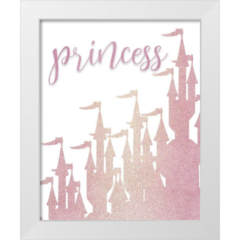 Hello Princess 2 White Modern Wood Framed Art Print by Kimberly, Allen