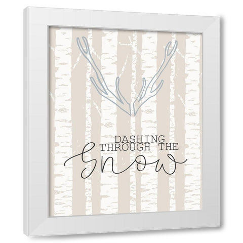 Dashing Through The Snow White Modern Wood Framed Art Print by Kimberly, Allen