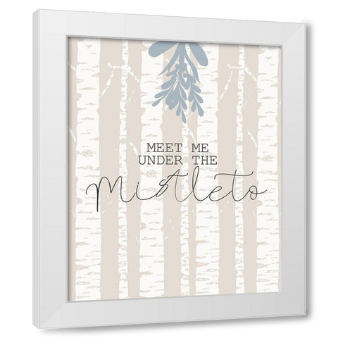 Meet Me White Modern Wood Framed Art Print by Kimberly, Allen