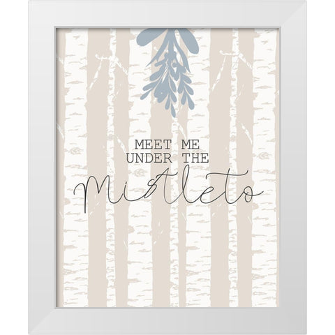 Meet Me White Modern Wood Framed Art Print by Kimberly, Allen