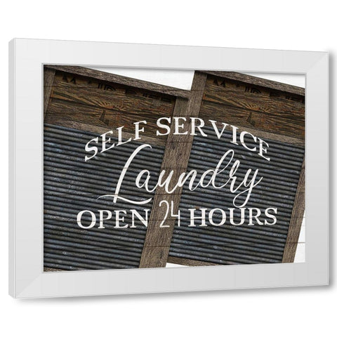 Self Service White Modern Wood Framed Art Print by Kimberly, Allen