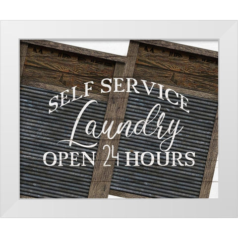 Self Service White Modern Wood Framed Art Print by Kimberly, Allen