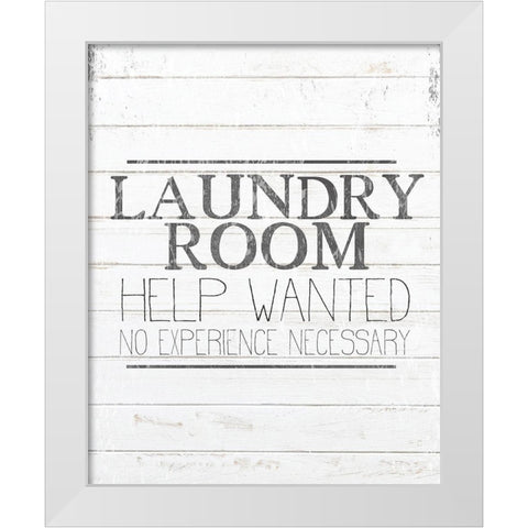 Help Wanted White Modern Wood Framed Art Print by Kimberly, Allen