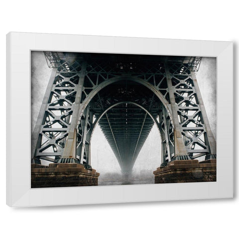 Under the Bridge White Modern Wood Framed Art Print by Kimberly, Allen