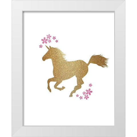 Be a Unicorn 3 White Modern Wood Framed Art Print by Kimberly, Allen