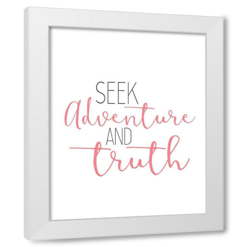 Have Courage 3 White Modern Wood Framed Art Print by Kimberly, Allen