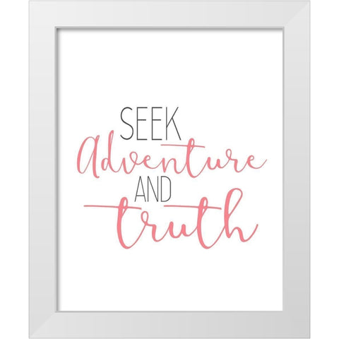 Have Courage 3 White Modern Wood Framed Art Print by Kimberly, Allen