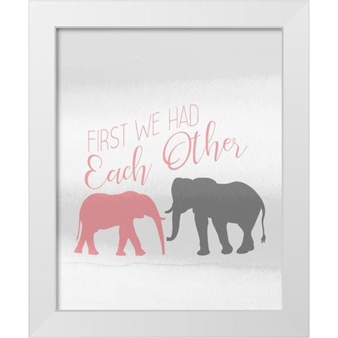 Then You 1 White Modern Wood Framed Art Print by Kimberly, Allen