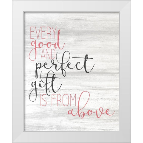 Perfect Gift pink White Modern Wood Framed Art Print by Kimberly, Allen