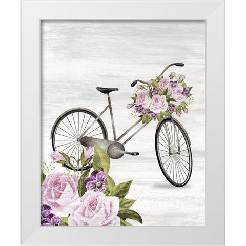 Spring Ride White Modern Wood Framed Art Print by Kimberly, Allen