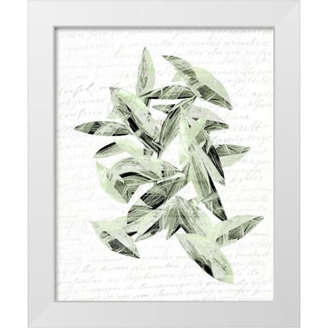 Falling Leaves 1 White Modern Wood Framed Art Print by Kimberly, Allen