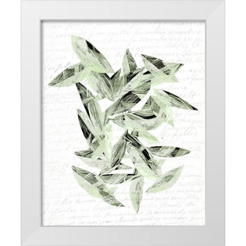 Falling Leaves 2 White Modern Wood Framed Art Print by Kimberly, Allen