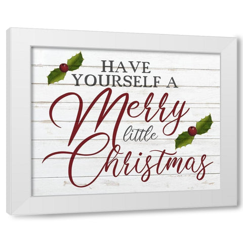 Have Yourself A Merry White Modern Wood Framed Art Print by Kimberly, Allen