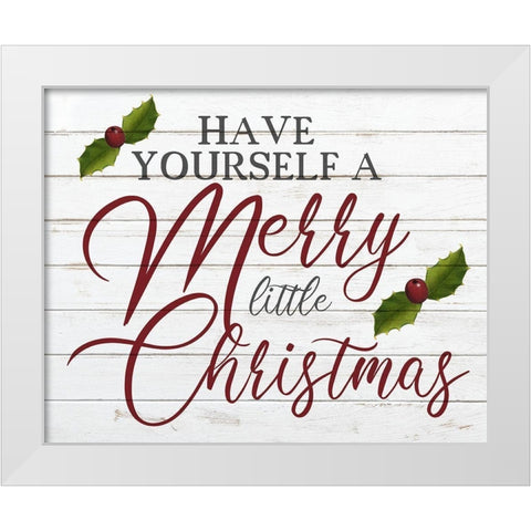 Have Yourself A Merry White Modern Wood Framed Art Print by Kimberly, Allen