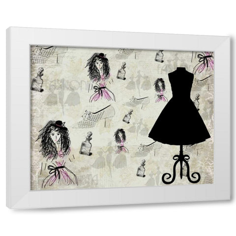 Fashionista White Modern Wood Framed Art Print by Allen, Kimberly