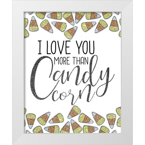 More Than Candy Corn White Modern Wood Framed Art Print by Kimberly, Allen