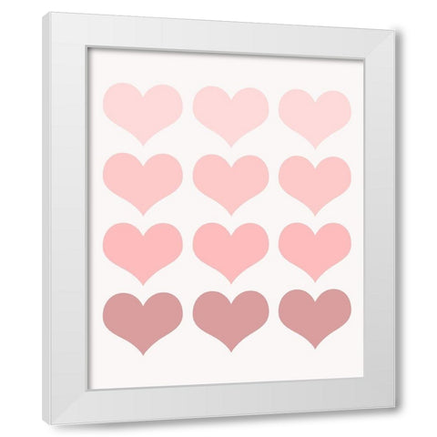 Love 5 White Modern Wood Framed Art Print by Kimberly, Allen