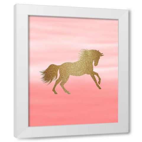 Ombre Pink 1 White Modern Wood Framed Art Print by Kimberly, Allen