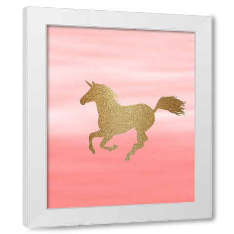 Ombre Pink 3 White Modern Wood Framed Art Print by Kimberly, Allen