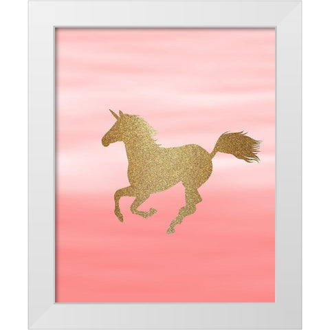 Ombre Pink 3 White Modern Wood Framed Art Print by Kimberly, Allen
