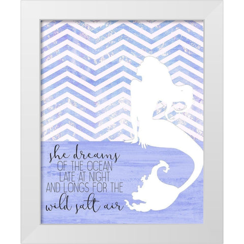 She Dreams White Modern Wood Framed Art Print by Kimberly, Allen