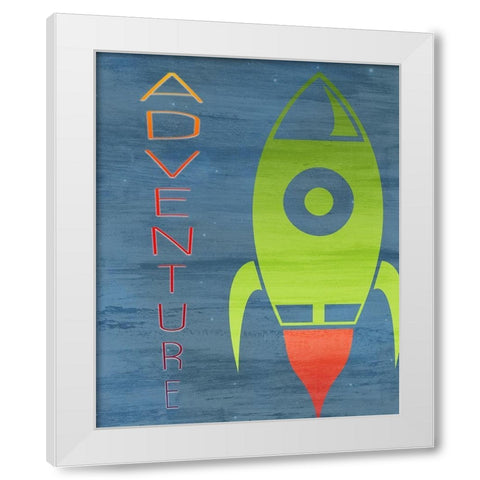 Space Explore 2 White Modern Wood Framed Art Print by Kimberly, Allen