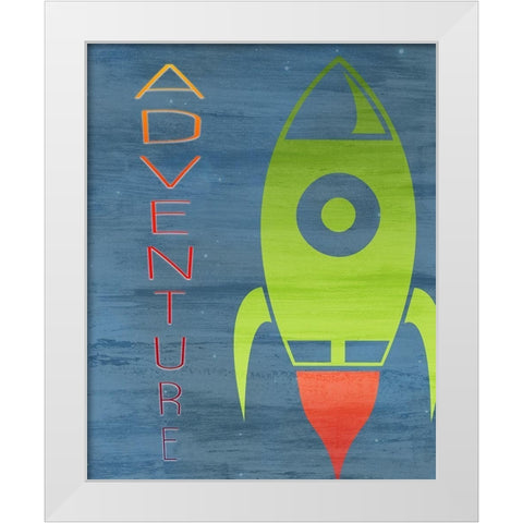 Space Explore 2 White Modern Wood Framed Art Print by Kimberly, Allen