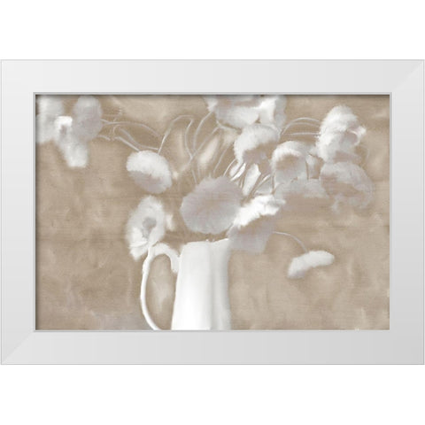 Milk Vase White Modern Wood Framed Art Print by Kimberly, Allen