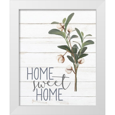 Homebody 1 White Modern Wood Framed Art Print by Kimberly, Allen