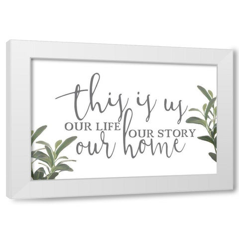 Homebody 9 White Modern Wood Framed Art Print by Kimberly, Allen